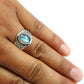 Gift For Woman 925 Silver Natural Labradorite Statement Ring Z14