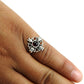 Proposal Ring Natural Red Garnet Gemstone 925 Silver Cocktail Ring V6