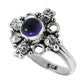 Natural Amethyst Gemstone Cocktail Vintage Ring 925 Silver For Girls T11