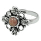 Natural Rhodochrosite Gemstone 925 Silver Stress Relief Ring Women Gift