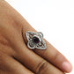 Natural Garnet Gemstone Solitaire Artisan Ring 925 Silver For Women U11