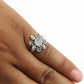 Natural Rainbow Moonstone Sterling Silver New Cocktail Mother Tribal Ring