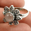 Natural Rose Quartz 925 Silver Statement Tribal Ring For Women M15