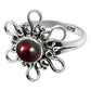 Natural Garnet Gemstone Statement Vintage Red Ring 925 Sterling Silver P1