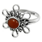 Gift For Woman Solitaire Tribal Ring 925 Silver Natural Carnelian U15