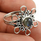 Natural Labradorite 925 Silver Solitaire Ethnic Ring For Women M1