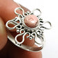 Gift For Woman 925 Silver Natural Rhodochrosite Solitaire Ring C28