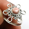 Gift For Woman 925 Silver Natural Rhodochrosite Solitaire Ring C28