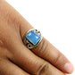 Natural Chalcedony Gemstone Solitaire Ethnic Ring 925 Sterling Silver E28