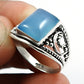 Natural Chalcedony Gemstone Solitaire Ethnic Ring 925 Sterling Silver E28