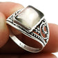 Natural Smoky Quartz Solitaire Bohemian Ring 925 Silver For Girls X11