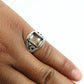 Natural Smoky Quartz Solitaire Bohemian Ring 925 Silver For Girls X11