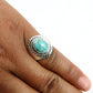 Natural Turquoise Ocean Gemstone 925 Silver Statement Ring Woman Gift M7