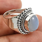 Natural Chalcedony Gemstone Statement Boho Ring 925 Sterling Silver T20