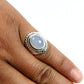 Natural Chalcedony Gemstone Statement Boho Ring 925 Sterling Silver T20