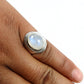 Gift For Woman 925 Silver Natural Rainbow Moonstone Statement Ring Q1