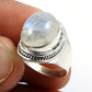 Gift For Woman 925 Silver Natural Rainbow Moonstone Statement Ring Q1