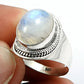 Gift For Woman 925 Silver Natural Rainbow Moonstone Statement Ring Q1