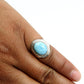 Natural Larimar Gemstone 925 Silver Statement Ethnic Ring For Girls X15