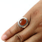 Birthday Gift For Her Natural Carnelian Cocktail Boho Ring 925 Silver A20