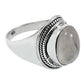 Natural Rose Quartz Solitaire Bohemian Ring 925 Silver For Women B20