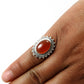 Gift For Her Natural Carnelian Statement Ring 925 Sterling Silver Z21