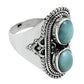 Natural Larimar Gemstone 925 Sterling Silver Charming Ring Gift For Her