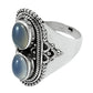 Gift For Her 925 Silver Natural Chalcedony Statement Boho Ring Y21