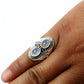 Gift For Her 925 Silver Natural Chalcedony Statement Boho Ring Y21