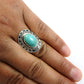 Natural Turquoise Gemstone 925 Silver Statement Ring Gift For Women