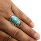 Natural Turquoise Gemstone 925 Silver Statement Ring Gift For Women