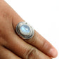 Gift For Her 925 Silver Natural Rainbow Moonstone Statement Ring T23