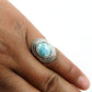 Gift For Women Natural Larimar Vintage 925 Silver Ring E23