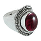 Gift For Woman 925 Silver Natural Garnet Cocktail Vintage Ring S1