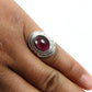 Gift For Woman 925 Silver Natural Garnet Cocktail Vintage Ring S1