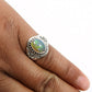 925 Sterling Silver Natural Opal Gemstone Trendy Ring Size 8
