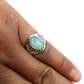 Real 925 Sterling Silver Natural Opal Gemstone Ring Size 6