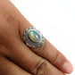 925 Sterling Silver Natural Opal Gemstone Ethnic Ring Size 7