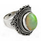 925 Sterling Silver Natural Opal Gemstone Trendy Ring US 6