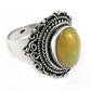 Solid 925 Sterling Silver Natural Opal Gemstone Ethnic Ring Size 8