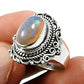 Real 925 Sterling Silver Natural Opal Gemstone Stunning Ring Size 8