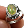Real 925 Sterling Silver Natural Opal Gemstone Ethnic Ring Size 6