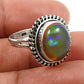 925 Sterling Silver Natural Opal Gemstone Trendy Handmade Ring Size 7
