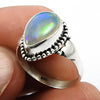 925 Sterling Silver Natural Opal Gemstone Trendy Handmade Ring US 7