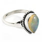 Solid 925 Sterling Silver Natural Opal Gemstone Proposal Ring Size 9