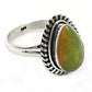 Solid 925 Sterling Silver Natural Opal Gemstone Ethnic Ring Size 7