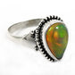 925 Sterling Silver Natural Opal Gemstone Ring Size 7
