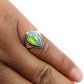 Real 925 Sterling Silver Natural Opal Gemstone Proposal Ring Size 6