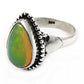 925 Sterling Silver Natural Opal Gemstone Trendy Ring Size 6