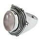 Gift For Woman 925 Silver Wholesale Jewelry Natural Rose Quartz Ring U7